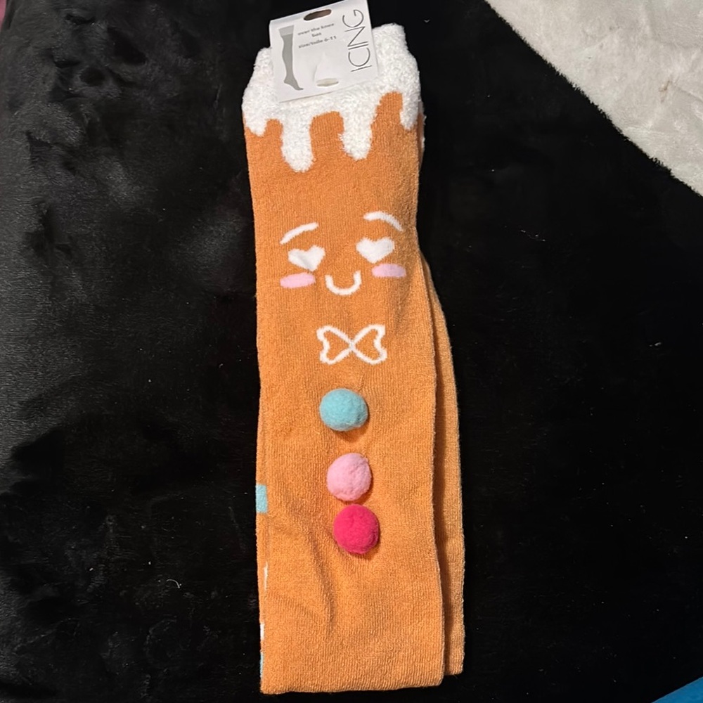 Icing Orange and Pink Kawaii Socks
